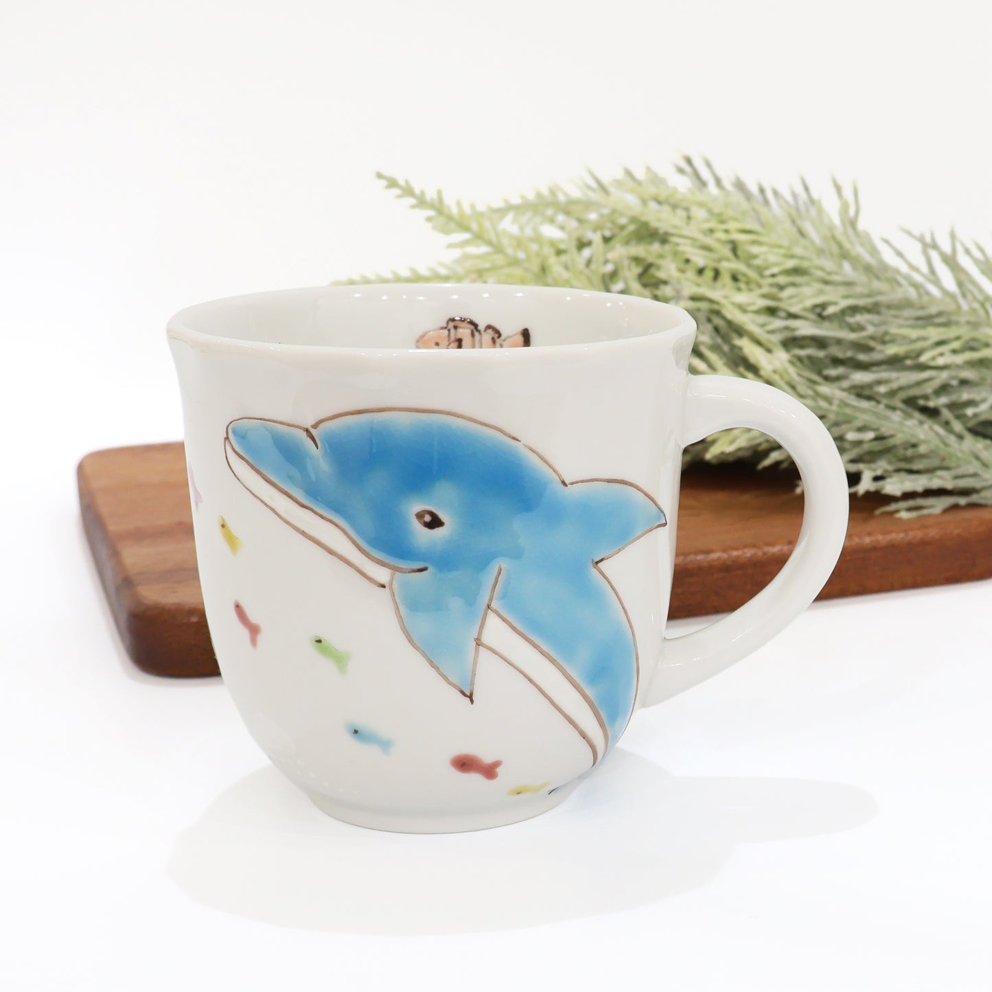 Kutani Ware | Japanese Mug | Ocean Mug | Dolphin Mug | Penguin Mug | Jellyfish Mug | Clownfish Mug | Coffee Mug | Tea Cup | Japanese Pottery | Handmade Mug | Hand Painted | Made in Japan | Animal Mug