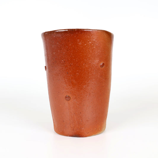 Bizen Ware | Japanese Handmade Beer Cup | Bizen-yaki Beer Mug | Traditional Japanese Pottery | Unglazed Stoneware Tumbler | Handmade Ceramic Drinkware | Yayoi Shimizu Made in Japan