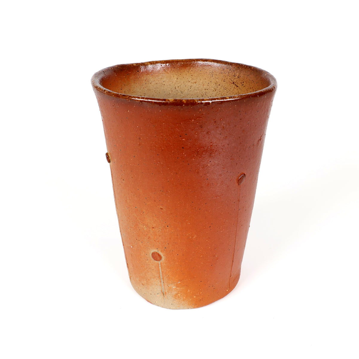 Bizen Ware | Japanese Handmade Beer Cup | Bizen-yaki Beer Mug | Traditional Japanese Pottery | Unglazed Stoneware Tumbler | Handmade Ceramic Drinkware | Yayoi Shimizu Made in Japan