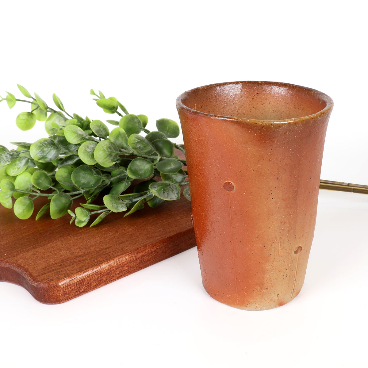 Bizen Ware | Japanese Handmade Beer Cup | Bizen-yaki Beer Mug | Traditional Japanese Pottery | Unglazed Stoneware Tumbler | Handmade Ceramic Drinkware | Yayoi Shimizu Made in Japan