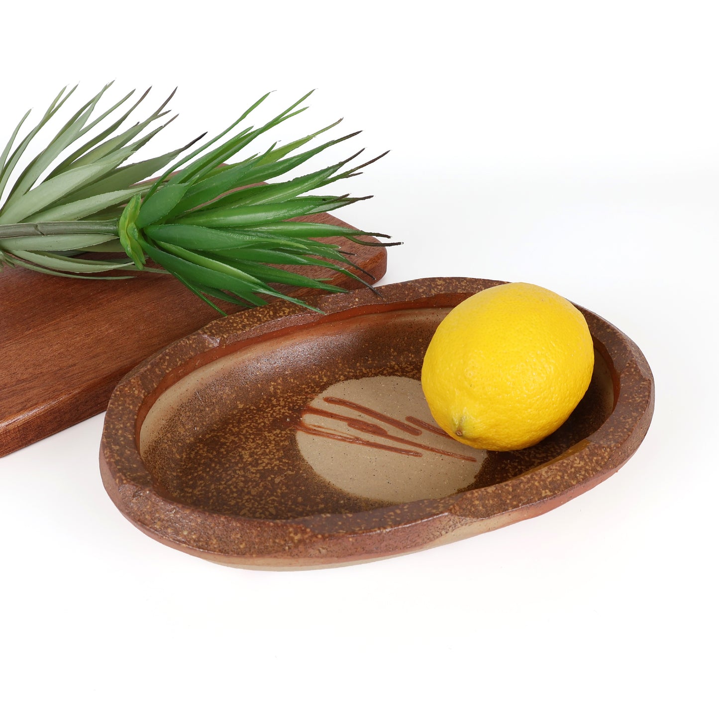 Bizen Ware | Bizen-yaki Japanese Pottery | Handmade Botamochi Oval Serving Bowl | Traditional Japanese Ceramic Dish | Unglazed Stoneware | Yayoi Shimizu | Made in Japan