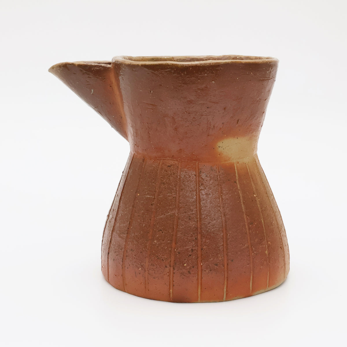 Bizen Ware | Japanese Handmade Pottery | Ceramic Pouring Pot | Coffee & Tea Serving Pitcher | Japanese Sake Pourer | Unglazed Stoneware | Yayoi Shimizu Made in Japan