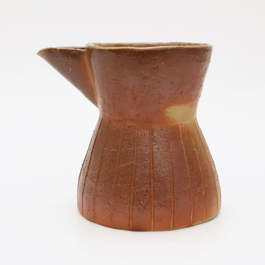 Bizen Ware | Japanese Handmade Pottery | Ceramic Pouring Pot | Coffee & Tea Serving Pitcher | Japanese Sake Pourer | Unglazed Stoneware | Yayoi Shimizu Made in Japan