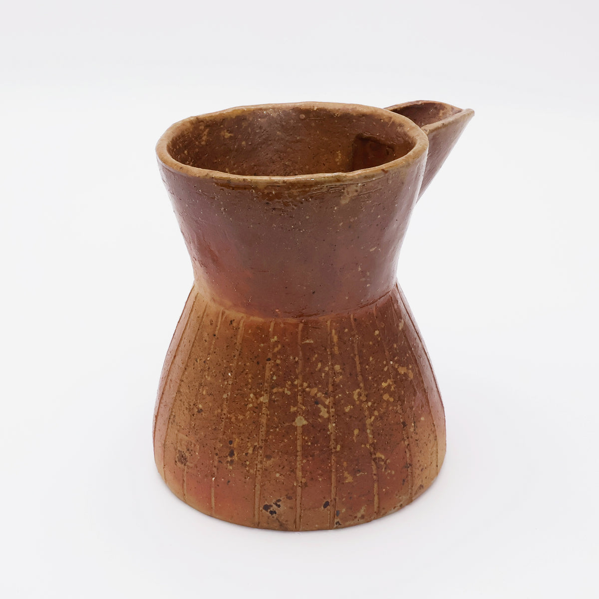 Bizen Ware | Japanese Handmade Pottery | Ceramic Pouring Pot | Coffee & Tea Serving Pitcher | Japanese Sake Pourer | Unglazed Stoneware | Yayoi Shimizu Made in Japan