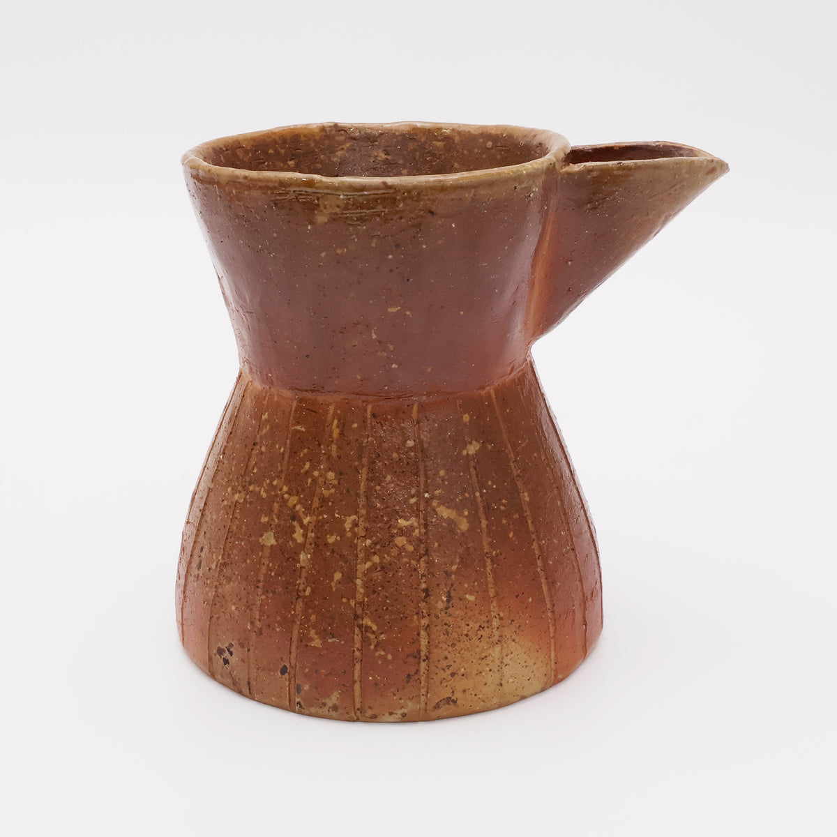 Bizen Ware | Japanese Handmade Pottery | Ceramic Pouring Pot | Coffee & Tea Serving Pitcher | Japanese Sake Pourer | Unglazed Stoneware | Yayoi Shimizu Made in Japan