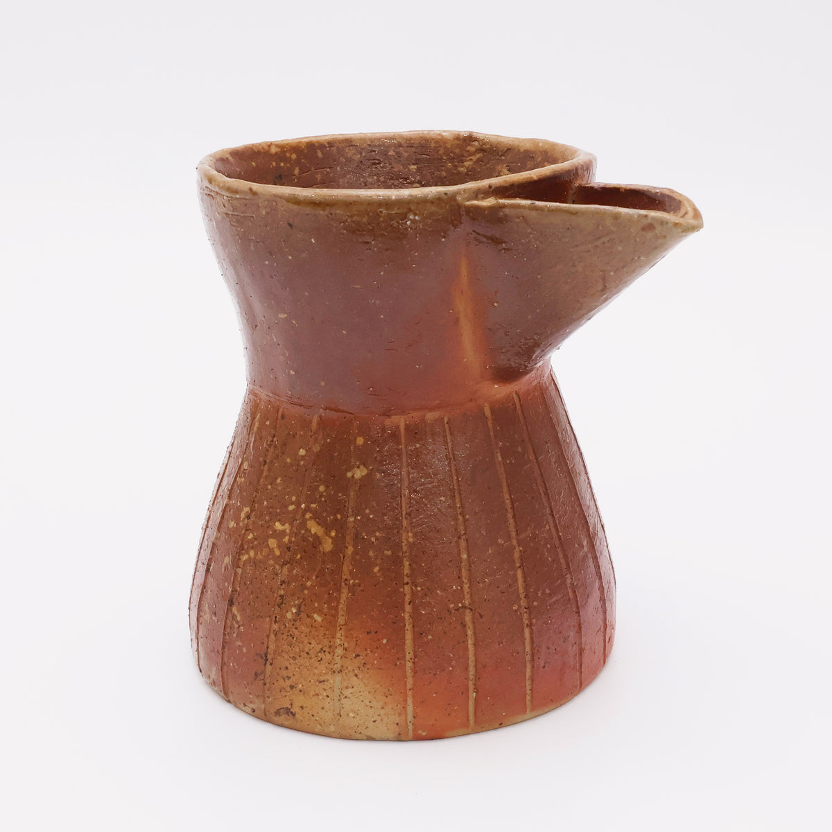 Bizen Ware | Japanese Handmade Pottery | Ceramic Pouring Pot | Coffee & Tea Serving Pitcher | Japanese Sake Pourer | Unglazed Stoneware | Yayoi Shimizu Made in Japan
