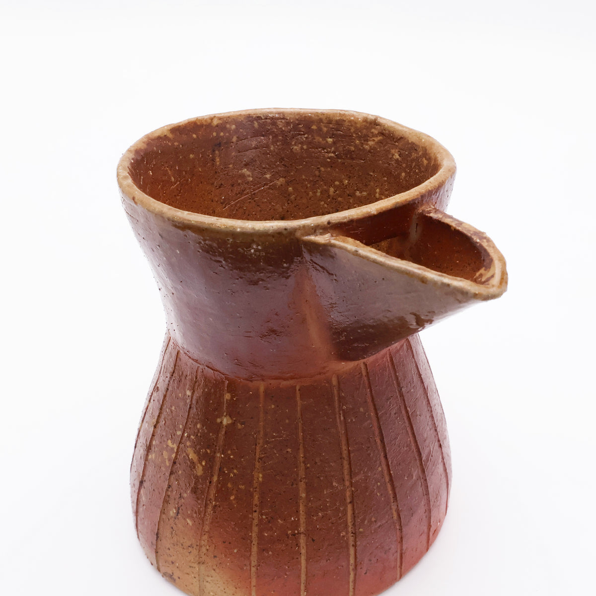 Bizen Ware | Japanese Handmade Pottery | Ceramic Pouring Pot | Coffee & Tea Serving Pitcher | Japanese Sake Pourer | Unglazed Stoneware | Yayoi Shimizu Made in Japan