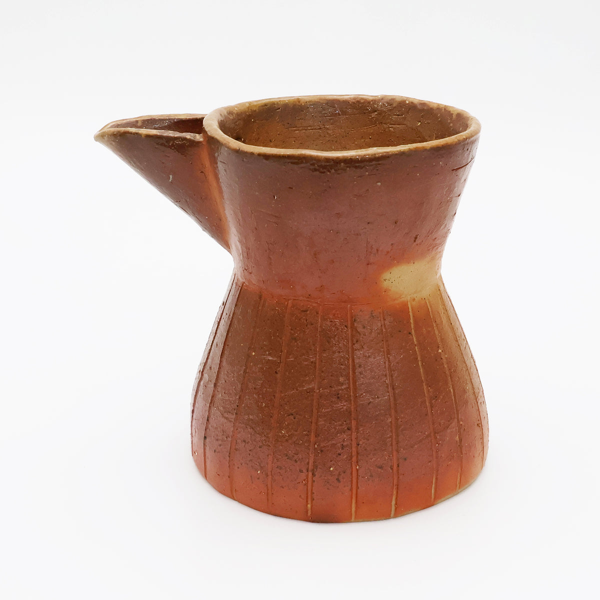 Bizen Ware | Japanese Handmade Pottery | Ceramic Pouring Pot | Coffee & Tea Serving Pitcher | Japanese Sake Pourer | Unglazed Stoneware | Yayoi Shimizu Made in Japan