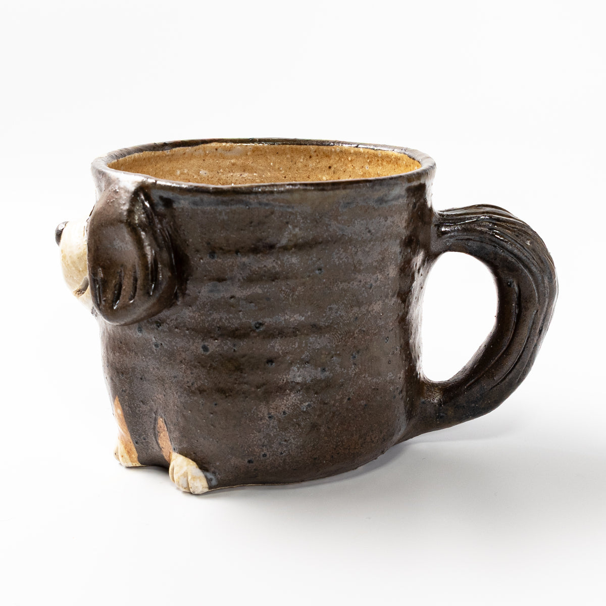 Handmade Ceramic Bernese Mountain Dog Coffee Mug - Cute Animal Small Japanese Pottery Tea Cup & Gift (5 oz / 150ml)