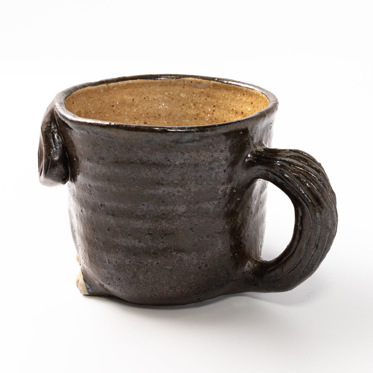 Handmade Ceramic Bernese Mountain Dog Coffee Mug - Cute Animal Small Japanese Pottery Tea Cup & Gift (5 oz / 150ml)