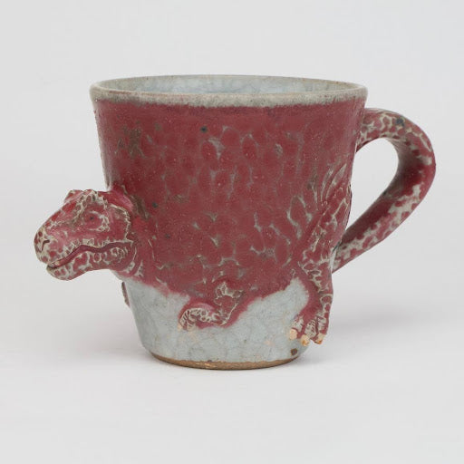 Tyrannosaurus Dinosaur Mug | Handmade Japanese Ceramic Art Cup | Handcrafted Tyrannosaurus Mug | Made in Japan