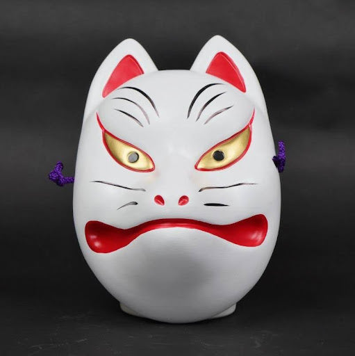 Kisshō Mask “Kitsune” | Seto Ware | Traditional Japanese art | Wall art Japan | Kitsune mask | Sacred fox