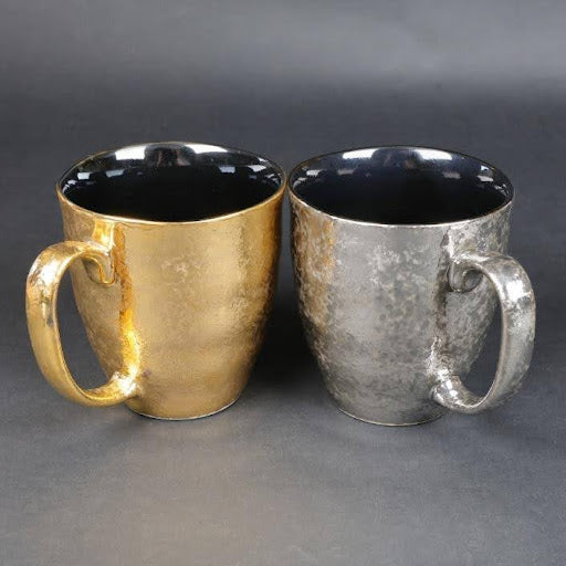 Yagenji Kiln Arita Ware｜Gold and Platinum Glazed Pair Mugs｜Timeless Japanese Craft | Quiet luxury
