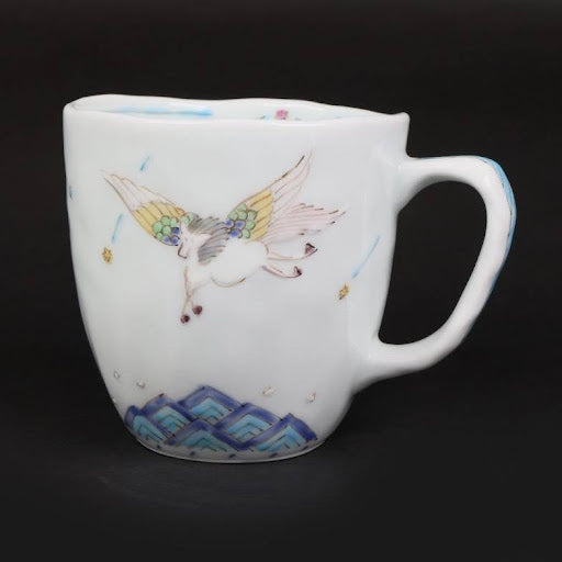Pegasus Sky-Flight Mug｜Hand-Painted Porcelain by Ransu Kiln | Handcrafted Porcelain Mug | Limited-Edition Hand-Painted Porcelain | Made in Japan
