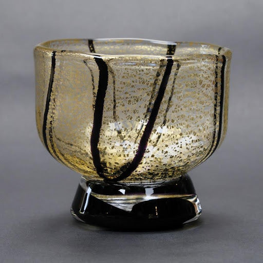 Gold Leaf Sake Cup | Hakata Vidro | Japanese Gold Leaf Sake Cup| Japanese Glassware | Japanese culture | Made in Japan