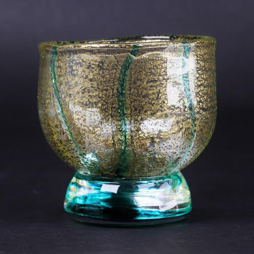Sake Glass | Japanese Sake glass | Hakata Vidro Gold Leaf Glass | Green glass | Made in Japan