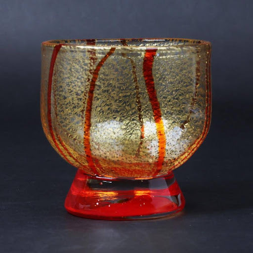 Japanese Sake Glass | Japanese Sake Cup | Hakata Craft Glass | Glass | Red glass | Japanese gift | Made in Japan