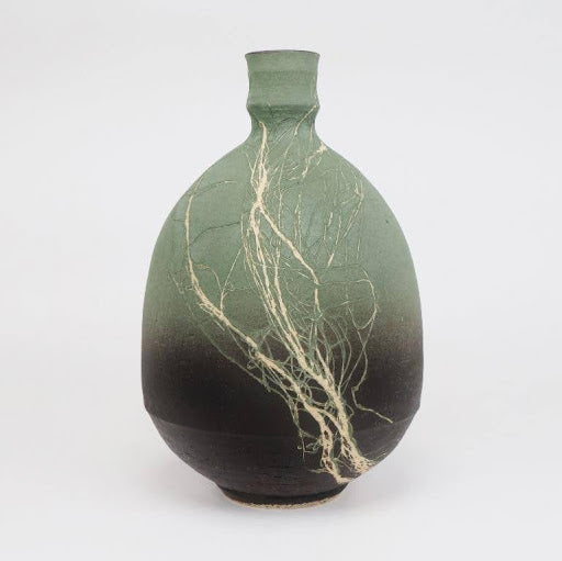 Kasama Ware Bud Vase “Raiju”｜By Masami Kobayashi | Japanese pottery vase | Japanese art ceramics