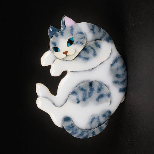 Cat Cloisonné Brooch | Handcrafted Artisan Jewelry with a Quiet Story | Japanese Craft | Japanese Cloisonné Cat Pin | Brooch | Elegant Artisan Accessory