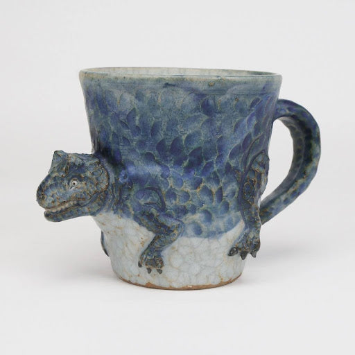 Allosaurus Dinosaur Mug | Japanese Pottery Art Cup | Dinosaur / Mug / Japanese Pottery / Artist / Handmade | Made in Japan